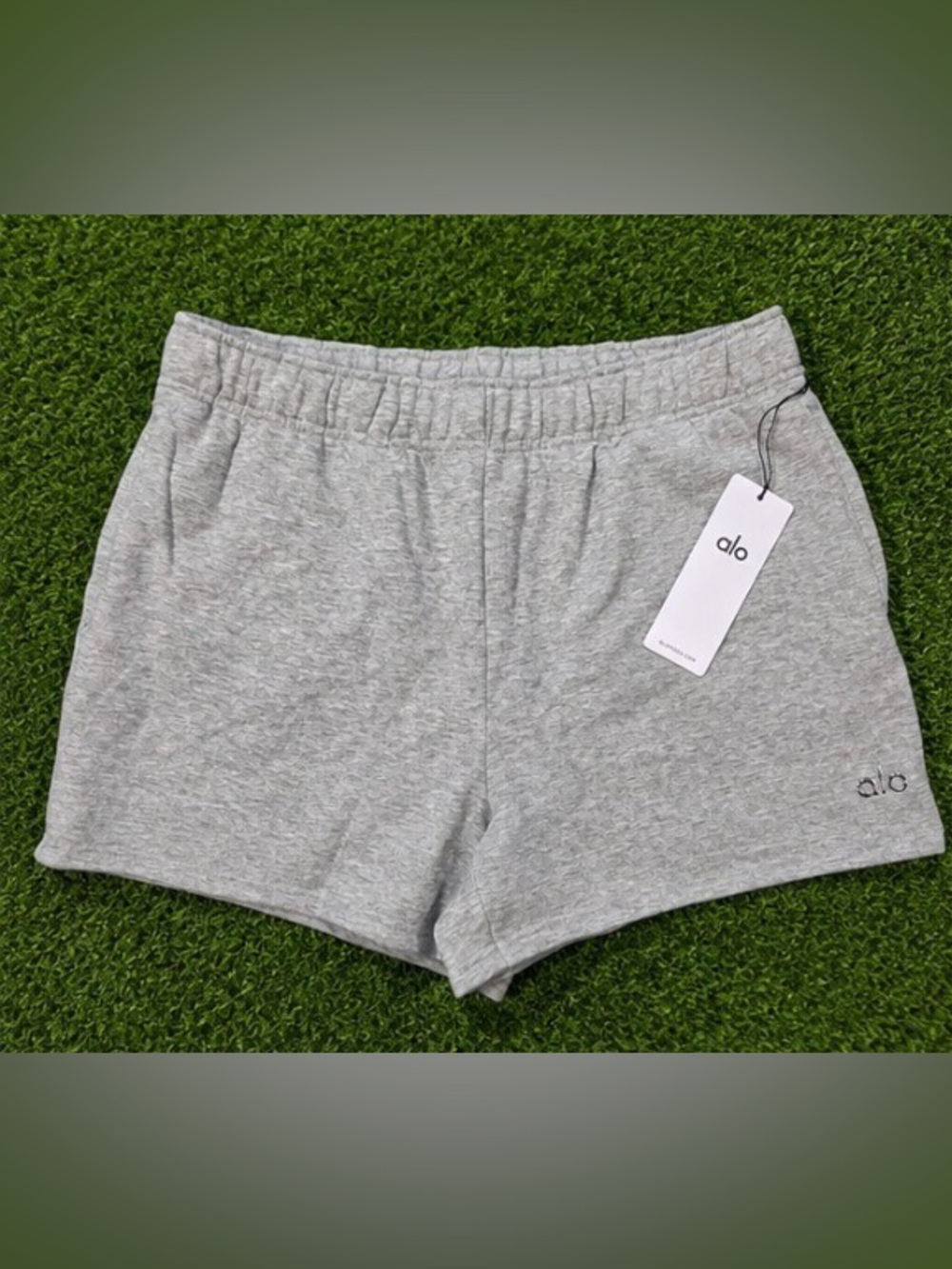 ALO Yoga Light Gray Athletic Lounge Shorts